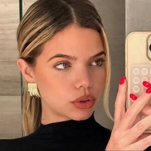 Anthropologie Gold Multi-Arc Hoop Earrings